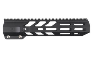 Black aluminum rifle handguard with M-LOK slots