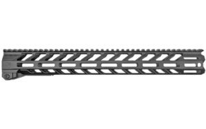 Black rifle handguard with M-LOK slots