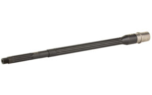 Rifle barrel on white background.