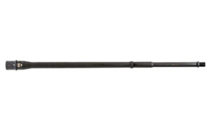 Black rifle barrel isolated on white background