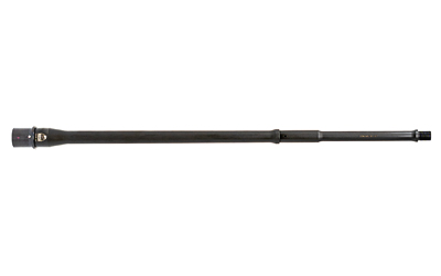 Black rifle barrel isolated on white background