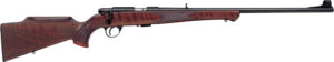 Bolt-action hunting rifle with wooden stock
