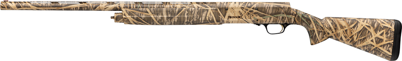 Camouflage hunting shotgun side view