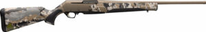 Camouflage bolt-action hunting rifle on white background