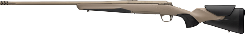 Tan and black bolt-action hunting rifle