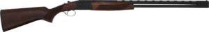 Over-under double-barrel shotgun with wooden stock