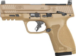 S&W M&P 9 M2.0 Compact Optic Ready Handgun 9mm Luger 10rd Magazine(2) 4'' Barrel FDE Thumb Safety