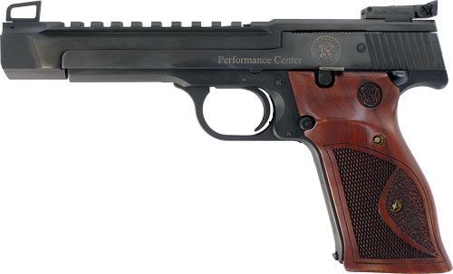 Smith & Wesson Model 41 Handgun 22 LR 10rd Magazine 5.5" Barre Black with Wood Grip Adjustable Sights Optic Ready