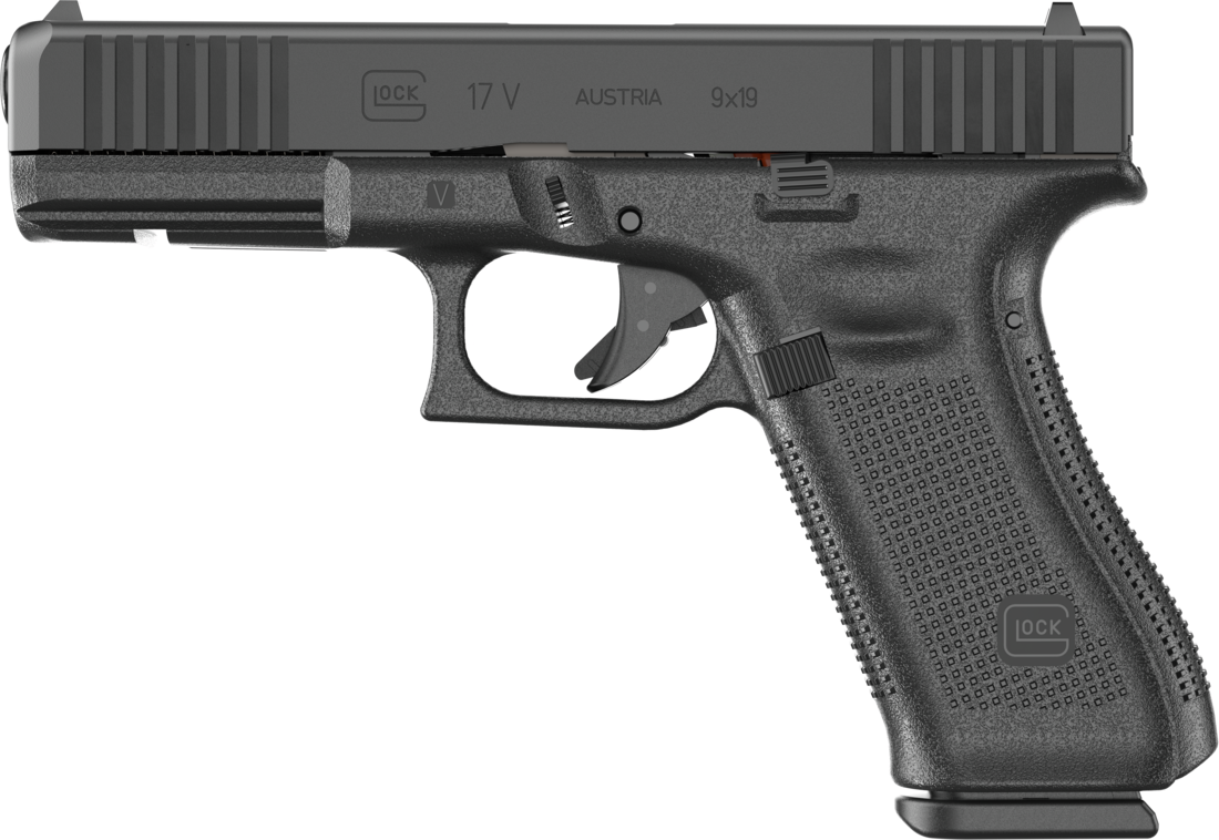 GLOCK 17 9MM V FIXED SIGHT - 17-SHOT BLACK FRONT SERRATIONS