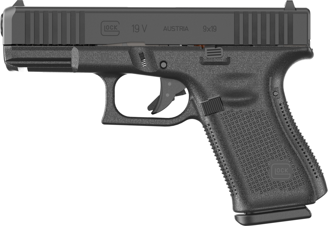 Glock V-Series Model 19 Handgun 9mm Luger 10rd Magazines (3) 5.5" Barrel Black US Made