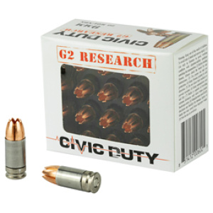 G2 Research Civic Duty Handgun Ammunition 9mm Luger