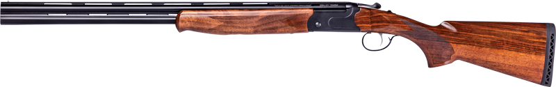 Side view of wooden stock shotgun