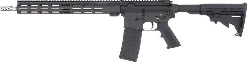 GLFA AR-15 Rifle .223 Wylde 30rd Magazine 16" Threaded Barrel Black and Stainless with 15.25" Handguard - Image 2