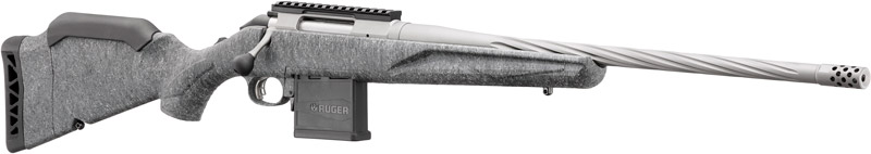 Ruger American Rifle Gen II .204 Ruger 10rd Magazine 20" Fluted Threaded Barrel Gray Splatter Stock