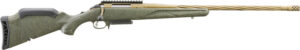 Bolt-action rifle with textured stock and fluted barrel.