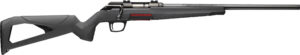 Modern bolt-action rifle with scope rail