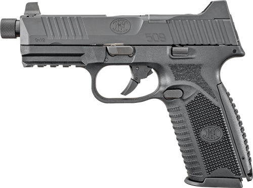 FN 509 Tactical Handgun 9mm Luger 17rd & 24rd Magazines (2) 4.5" Threaded Barrel Black NMS - Image 2