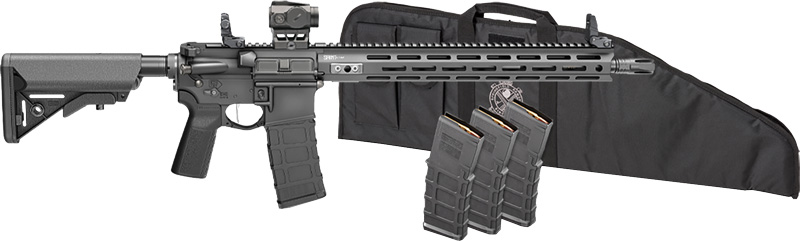 Springfield Saint Victor Gear Pac Carbine 5.56mm 30rd Magazines(4) 16' Barrel SBA3 4 Brace Viridian Venta Red Dot Bag