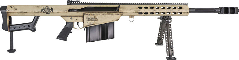 Barrett sniper rifle on white background.