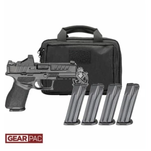 Springfield Armory Gear Pac Echelon 4.0C Handgun 9mm Luger 10rd(4) Magazines 4" Barrel Black Tritium Night Sights Green Dot & Bag