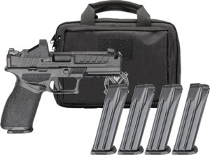 Springfield Gear Pac Echelon 4.5F Comp Handgun 9mm Luger 17rd(3)& 20rd(1) Magazines 4.5" Barrel U-Notch Sights Green Dot & Bag