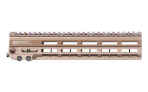 Tan rifle handguard with Picatinny top rail