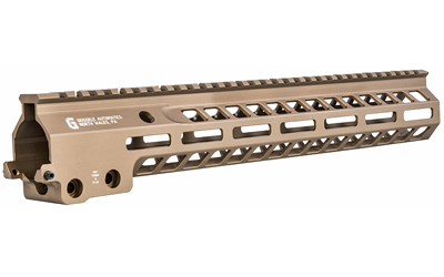 Tan rifle handguard with ventilated rail system