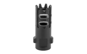 Black metal rifle muzzle brake device