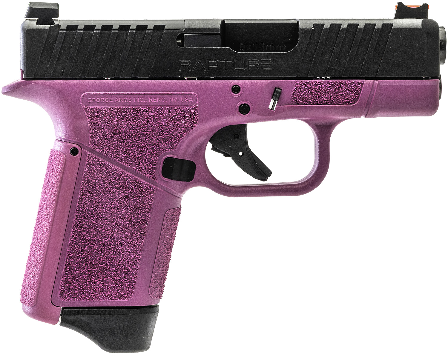 GForce Arms GF9 Rapture Subcompact OR Handgun 9mm Luger 12rd Magazine 3.25" Barrel Pink Frame and Black Slide