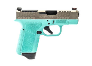 GForce Arms GF9 Rapture Subcompact OR Handgun 9mm Luger 12rd Magazine 3.25" Barrel Robin's Egg Frame Nickel Slide
