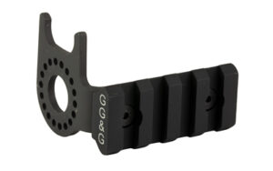 Black metal Picatinny rail mounting bracket