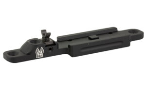 Black metal firearm mounting rail bracket