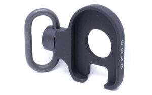 Black metal D-ring anchor mount