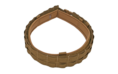 Tan tactical MOLLE battle belt