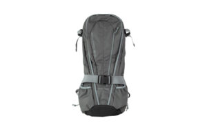 Gray hiking backpack with adjustable straps