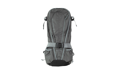 Gray hiking backpack with adjustable straps