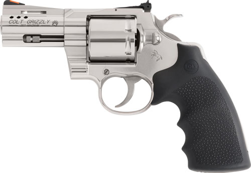 COLT GRIZZLY 357MAG 3" 6RD - POLISHED STAINLESS HOGUE GRIPS - Image 2