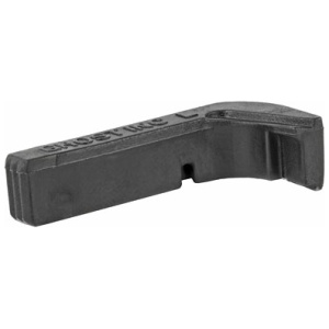 Black plastic gun accessory part profile view