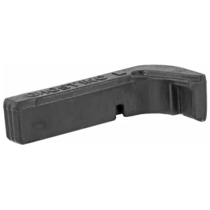 Black plastic gun accessory part profile view