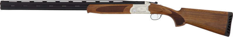 Wood-stock shotgun isolated on white background