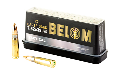 Box of 7.62x39mm cartridges with bullets