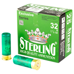 Sterling shotgun shells and box, 32 gauge