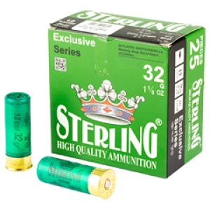 Sterling shotgun shells and box, 32 gauge