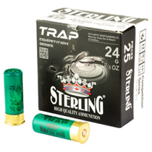 Sterling trap competition ammunition box and cartridges.