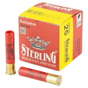 Sterling shotgun shells and box packaging.