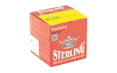 Sterling ammunition box, red and yellow design