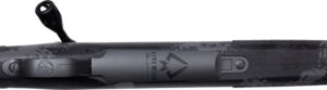 Close-up of camouflaged bolt-action rifle receiver
