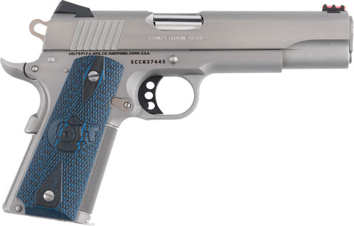 COLT COMPETITION 38 SUPER 5" - 9RD STAINLESS BLUE G10 GRIPS