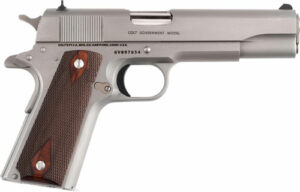 COLT GOVERNMENT 1911 9MM 5" - 7RD STAINLESS ROSEWOOD
