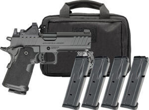 Springfield Armory Gear Pac 1911 DS Prodigy Compact Handgun 9mm Luger 15rd Magazines (4) 4.25" Barrel Black Viridian Green Dot Bag